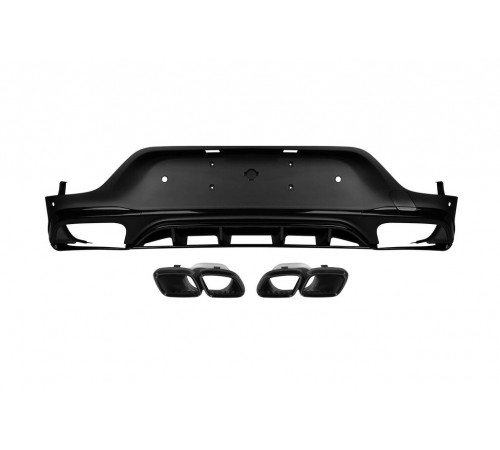 Mercedes GLC COUPE C253 galinis AMG difuzorius 2015-2021 BLACK